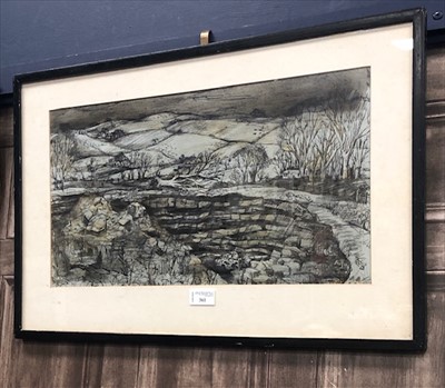 Lot 361 - LANDSCAPE, A PEN AND INK BY ALEX. GILFILLAN