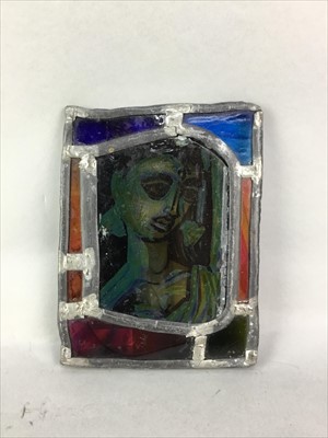 Lot 81 - A STAINED GLASS PANEL BY ALEX. GILFILLAN