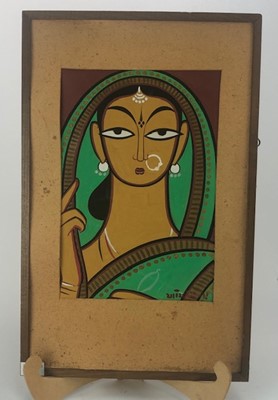 Lot 741 - A WATERCOLOUR AFTER JAMINI ROY