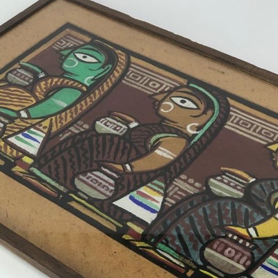 Lot 742 - A WATERCOLOUR AFTER JAMINI ROY