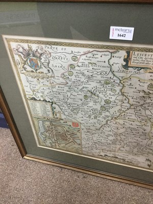 Lot 1391 - MAP OF LEICESTER, BY JOHN SPEED