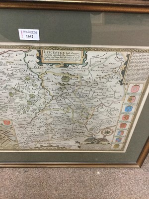 Lot 1391 - MAP OF LEICESTER, BY JOHN SPEED