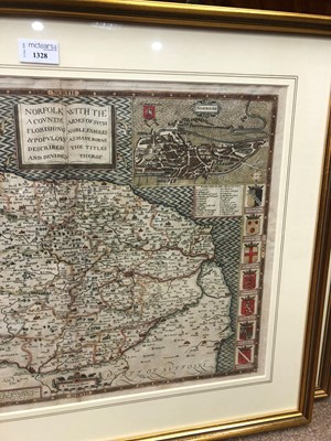 Lot 1643 - MAP OF NORFOLK, BY JOHN SPEED