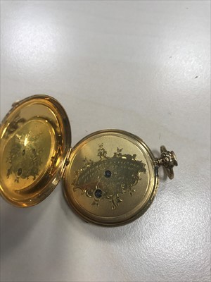 Lot 804 - A REPEATER POCKET WATCH AND CHAIN