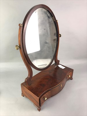 Lot 412 - A 19TH CENTURY MAHOGANY TABLE CHEST AND A DRESSING MIRROR