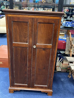 Lot 422 - A LATE 19TH CENTURY MAHOGANY TWO DOOR CUPBOARD
