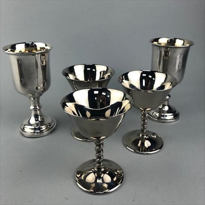 Lot 23 - A SILVER PLATED TAPPIT HEN ALONG WITH OTHER PLATED ITEMS
