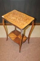 Lot 1023 - EDWARDIAN KINGWOOD PARQUETRY INLAID OCCASIONAL...