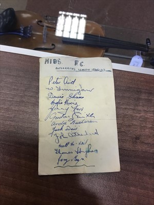 Lot 1760 - A RANGERS F.C. AUTOGRAPH SHEET AND THREE OTHERS