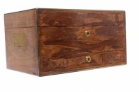 Lot 1029 - VICTORIAN BRASS MOUNTED ROSEWOOD VANITY BOX...