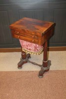 Lot 1031 - EARLY VICTORIAN ROSEWOOD OBLONG FOLDOVER...