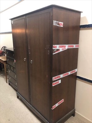Lot 205 - A STAG TWO DOOR WARDROBE
