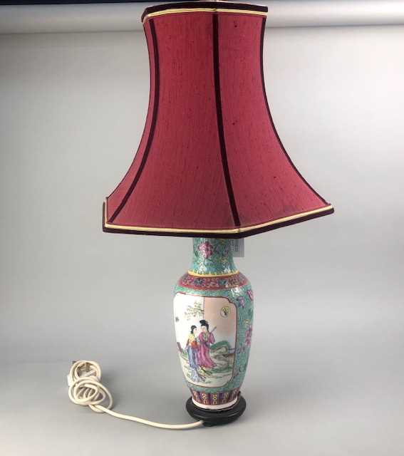 Lot 212 - A LOT OF THREE CHINESE VASE LAMPS