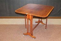 Lot 1036 - ATTRACTIVE VICTORIAN AND SATINWOOD CROSSBANDED...
