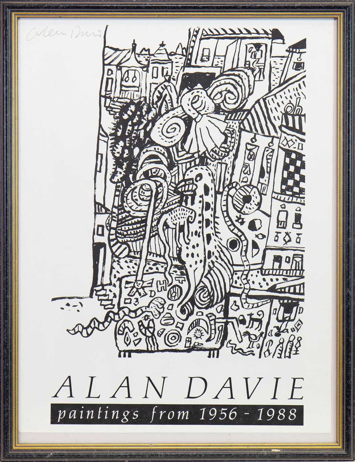 Lot 541 - EXHIBITION POSTER, A LITHOGRAPH BY ALAN DAVIE