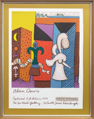Lot 542 - MAGIC PICTURES EXHIBITION POSTER, A LITHOGRAPH BY ALAN DAVIE