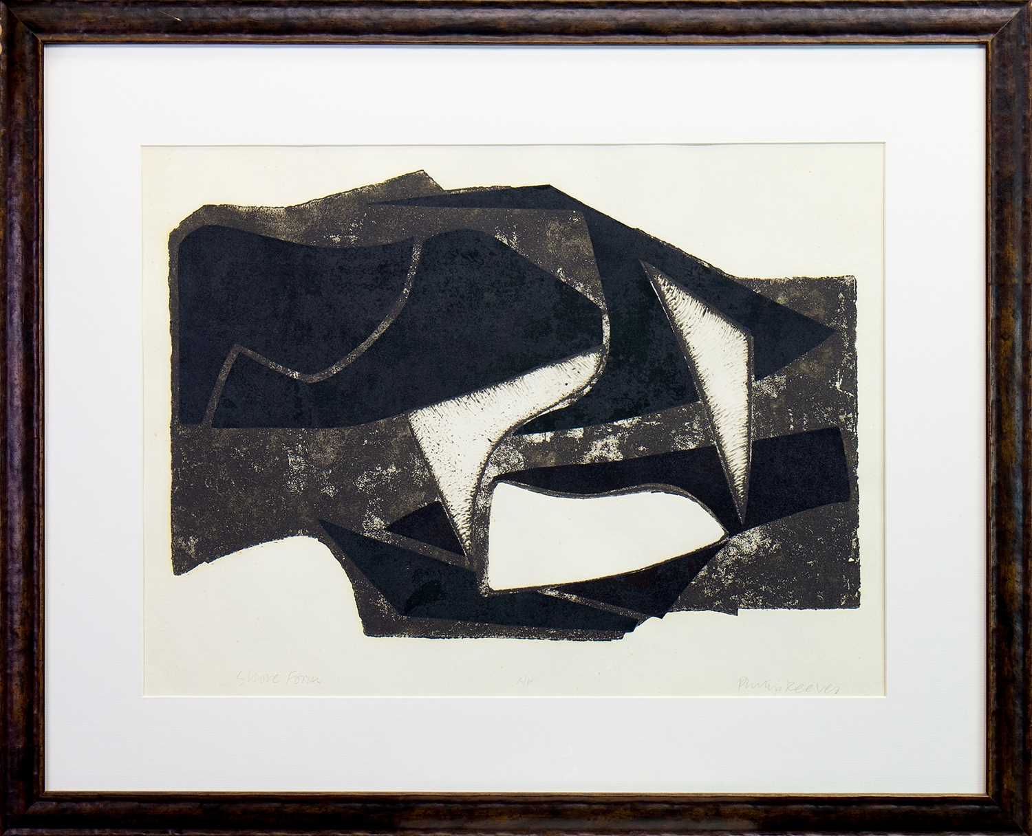 Lot 538 - SHORE FORM, A SCREENPRINT BY PHILIP REEVES