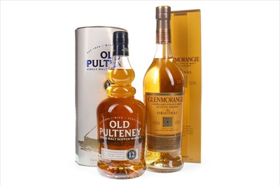 Lot 351 - GLENMORANGIE 10 YEARS OLD AND OLD PULTENEY 12 YEARS OLD