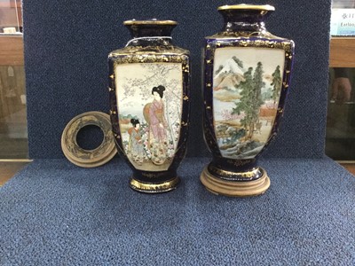 Lot 705 - A PAIR OF EARLY 20TH CENTURY JAPANESE SATSUMA VASES
