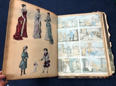 Lot 42 - A VICTORIAN SCRAP ALBUM AND OTHERS