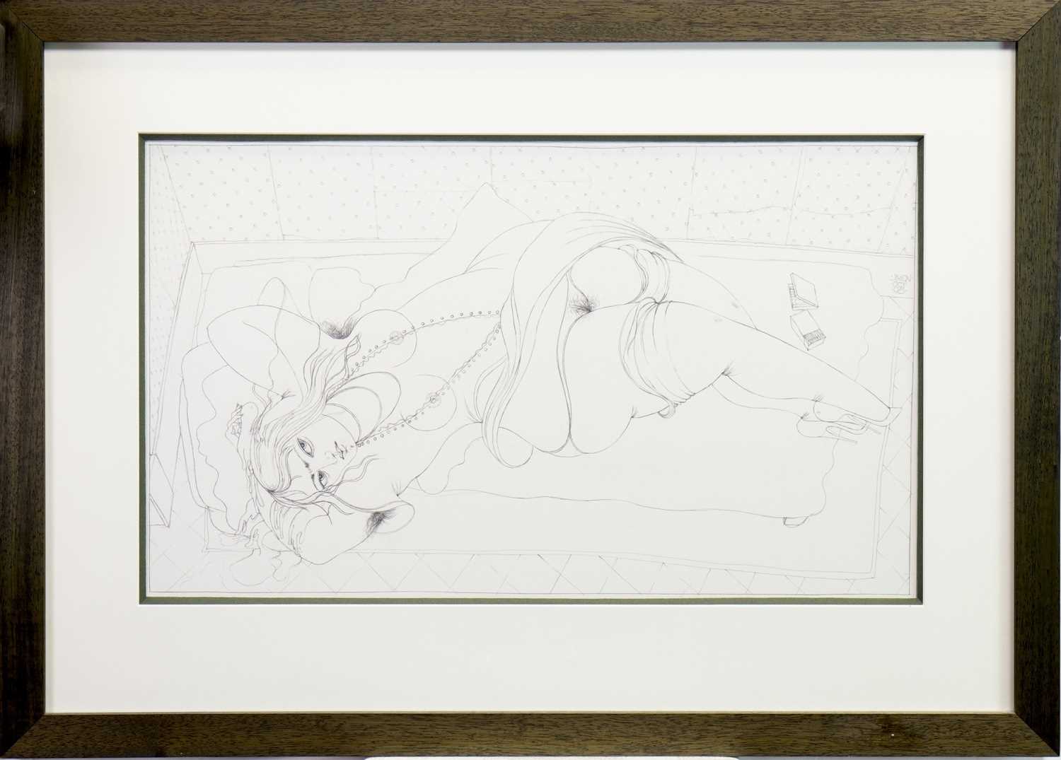 Lot 537 - MR LAUTREC IS COMING, A PENCIL SKETCH BY JAMES MCNAUGHT