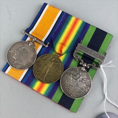 Lot 90 - TRIO OF MEDALS INCLUDING INDIA MEDAL AND TWO WWI MEDALS