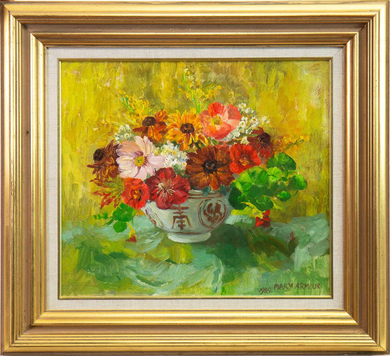 Lot 563 Mixed Autumn Flowers An Oil By Mary Armour Lot 563 Mixed Autumn Flowers An Oil By Mary Armour