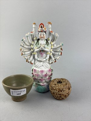 Lot 105 - A LOT OF ASIAN FIGURES AND OTHER CERAMICS