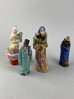 Lot 105 - A LOT OF ASIAN FIGURES AND OTHER CERAMICS