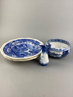 Lot 104 - A LOT OF BLUE AND WHITE CHINA AND OTHER CERAMICS