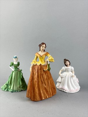 Lot 254 - A ROYAL DOULTON FIGURE OF 'AMANDA' ALONG WITH A COALPORT FIGURE AND OTHERS