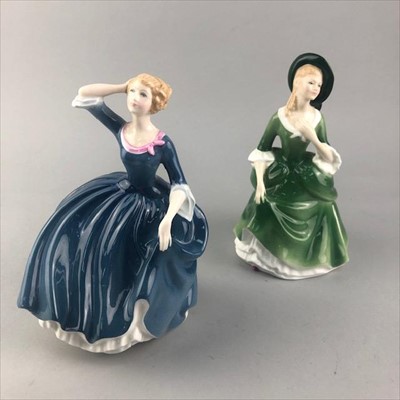 Lot 195 - A ROYAL DOULTON FIGURE OF 'ASHLEY' AND FIVE OTHERS