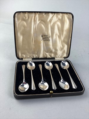 Lot 185 - A LOT OF SILVER ITEMS INCLUDING SUGAR TONGS, NAPKIN RING AND OTHER ITEMS