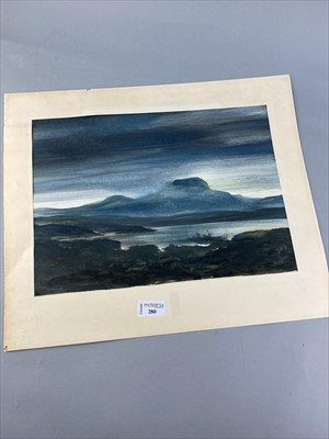 Lot 242 - WATCH HILL AND LOCH CROCACH, A WATERCOLOUR BY RONALD BARRAUD