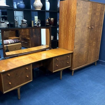 Lot 328 - A RETRO TEAK BEDROOM SUITE