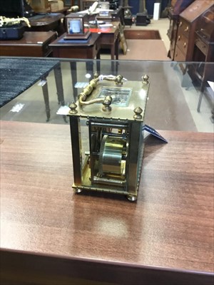 Lot 1170 - AN EARLY 20TH CENTURY CARRIAGE CLOCK
