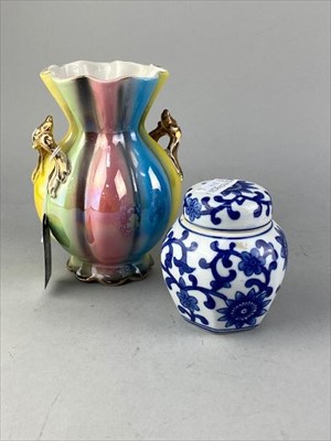 Lot 314 - A LOT OF CERAMICS INCLUDING VASES AND A GINGER JAR