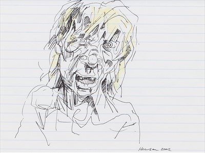 Lot 578 - A PEN STUDY BY PETER HOWSON