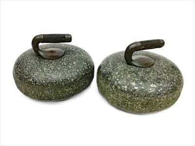 Lot 1800 - A PAIR OF EARLY 20TH CENTURY CURLING STONES
