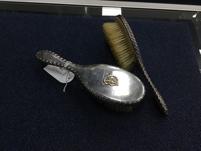 Lot 346 - A PAIR OF SILVER BACKED HAIRBRUSHES