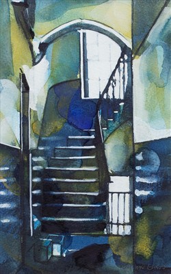 Lot 691 - THE BLUE ARCH, A WATERCOLOUR BY BRYAN EVANS