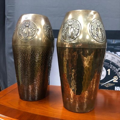 Lot 382 - A PAIR OF WMF VASES