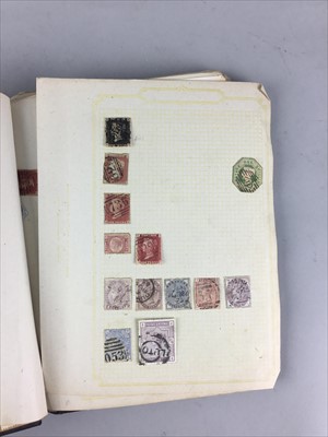 Lot 385 - A SMALL LOT OF STAMPS INCLUDING PENNY REDS AND BLACK