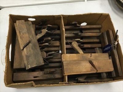 Lot 436 - A COLLECTION OF VINTAGE WOOD MOULDING PLANES