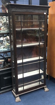 Lot 449 - A 19TH CENTURY MAHOGANY DISPLAY CABINET