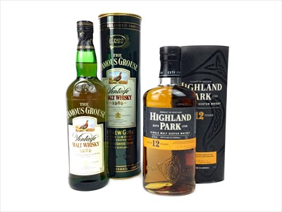 Lot 359 - HIGHLAND PARK 12 YEARS OLD AND FAMOUS GROUSE 1989 AGED 12 YEARS