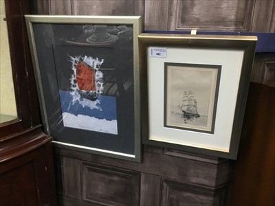 Lot 482 - A LOT OF TWO PRINTS DEPICTING SHIPS