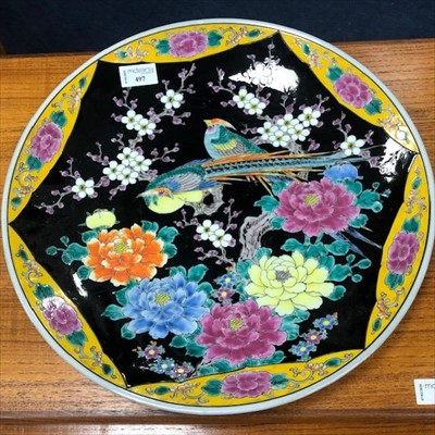 Lot 234 - A JAPANESE FAMILLE NOIR CHARGER