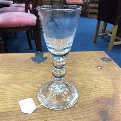 Lot 511 - A LATE 19TH CENTURY STEMMED WINE GLASS