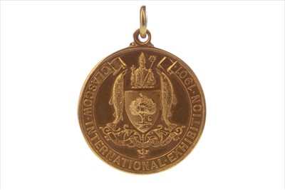 Lot 1763 - A GLASGOW INTERNATIONAL EXHIBITION CUP GOLD MEDAL 1901